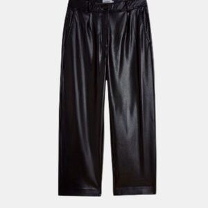 THE Reset R LABEL Black Leather Vegan leather Pants